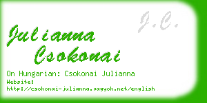 julianna csokonai business card